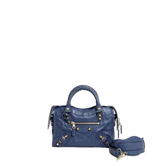 BALENCIAGA CITY MINI IN BLUE
