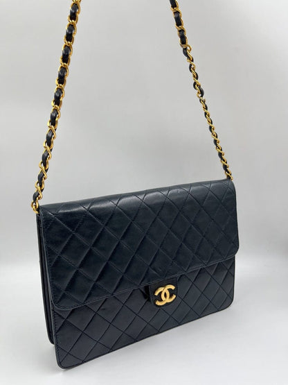 Vintage Navy Chanel Flap Bag