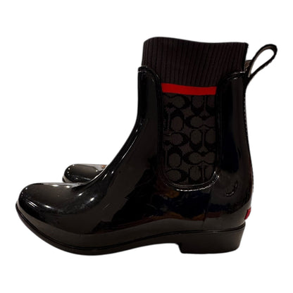 Boots Designer By Coach In Black, Size:7