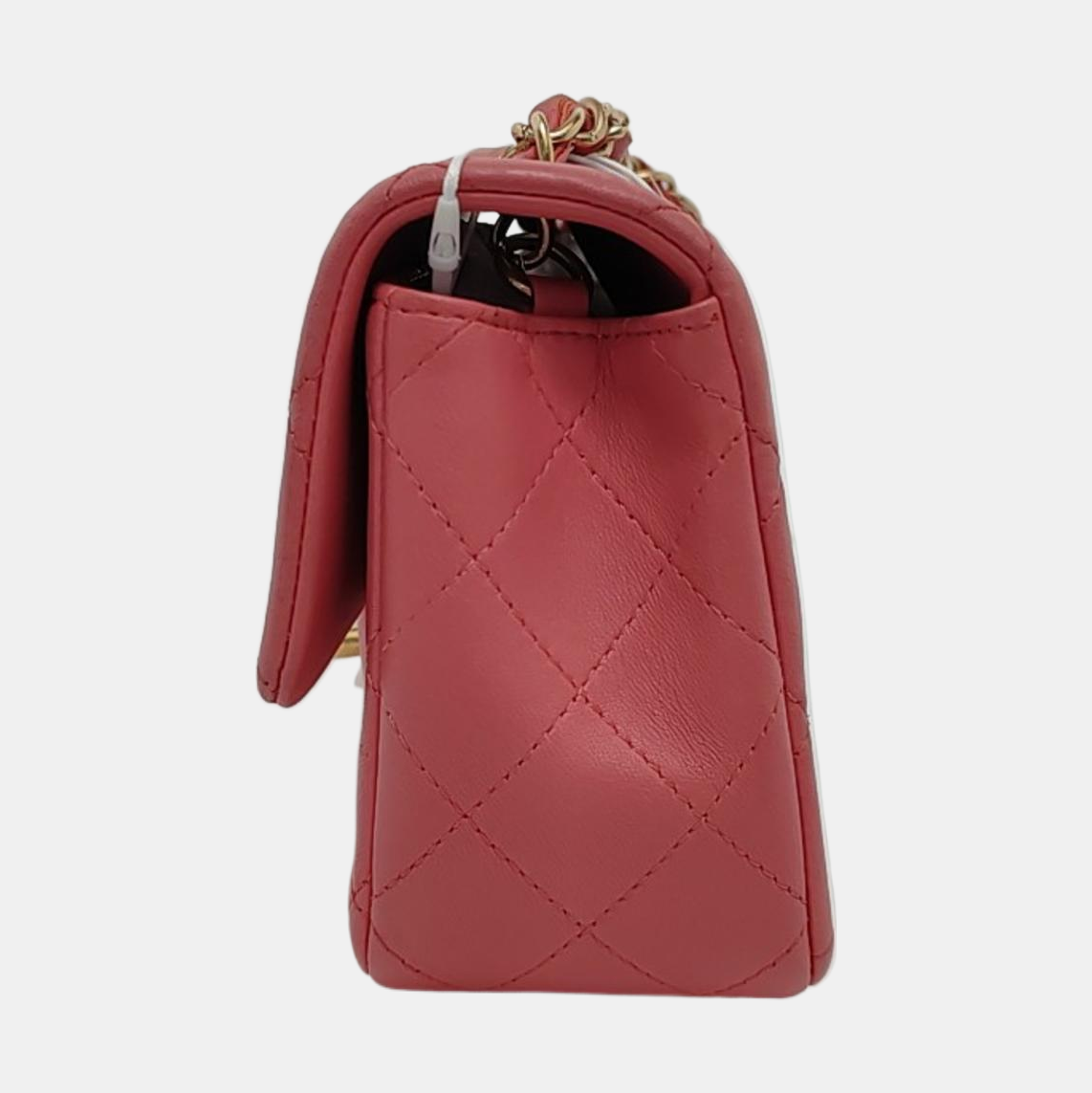 Chanel Classic Flap Rectangular Mini Pink Lambskin Gold Hardware 2014