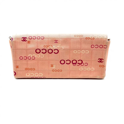 Chanel East West Chocolate Bar Pink Denim with Coco Prints