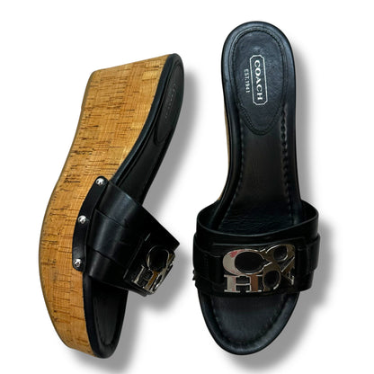 Sandals Designer By Coach In Black, Size: 9