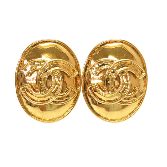 CHANEL Earring metal gold COCO Mark vintage