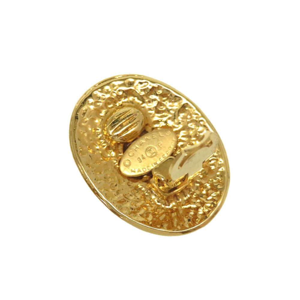 CHANEL Earring metal gold COCO Mark vintage