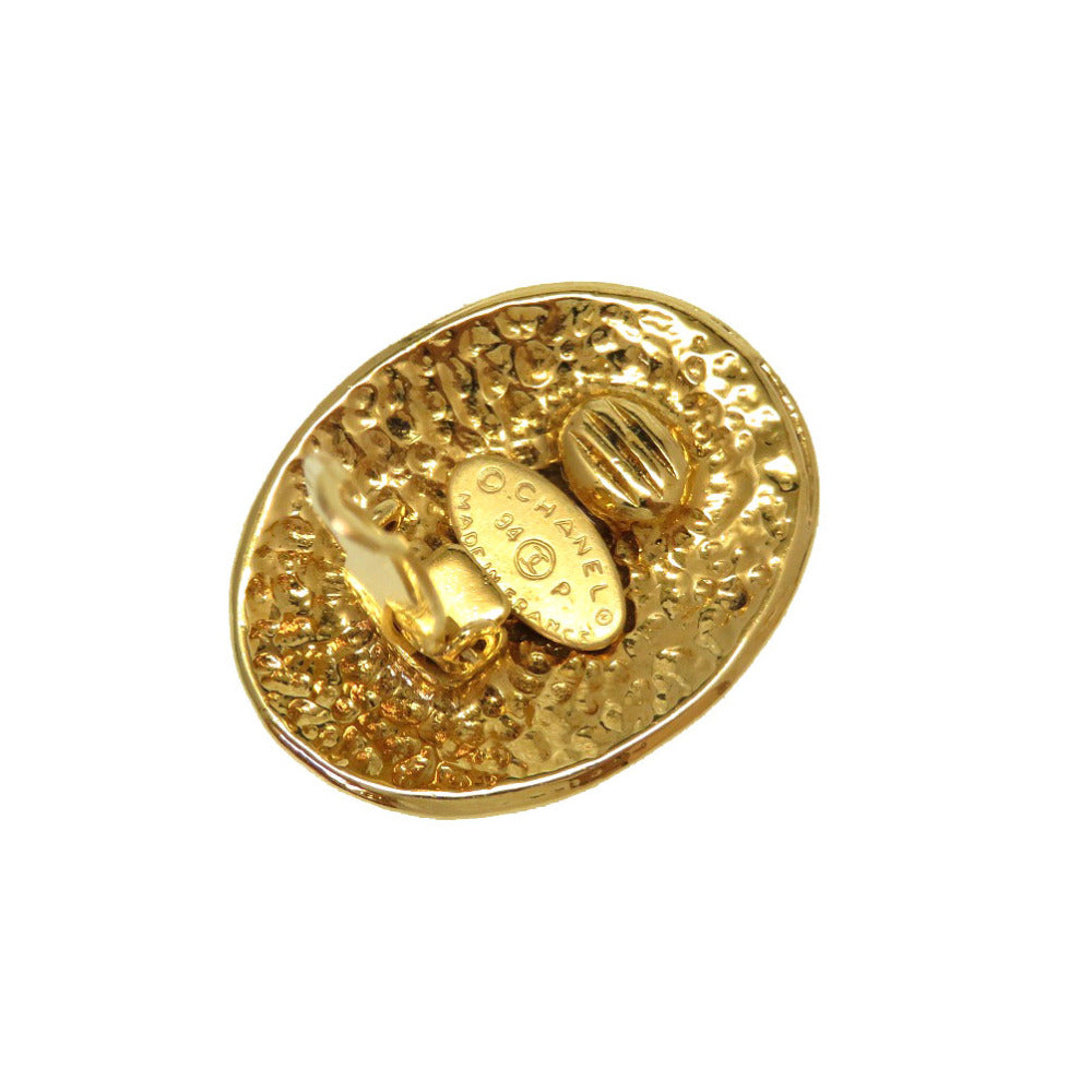 CHANEL Earring metal gold COCO Mark vintage