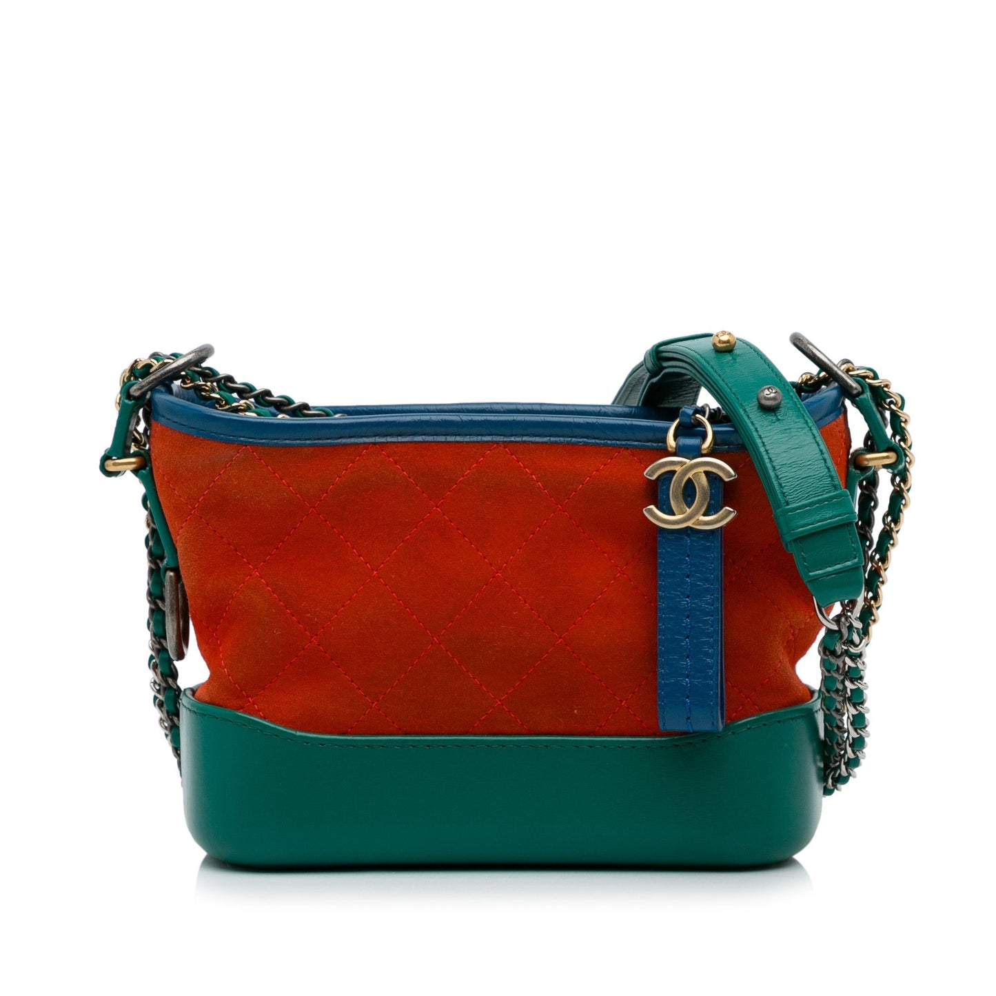 Red Chanel Small Suede Gabrielle Crossbody