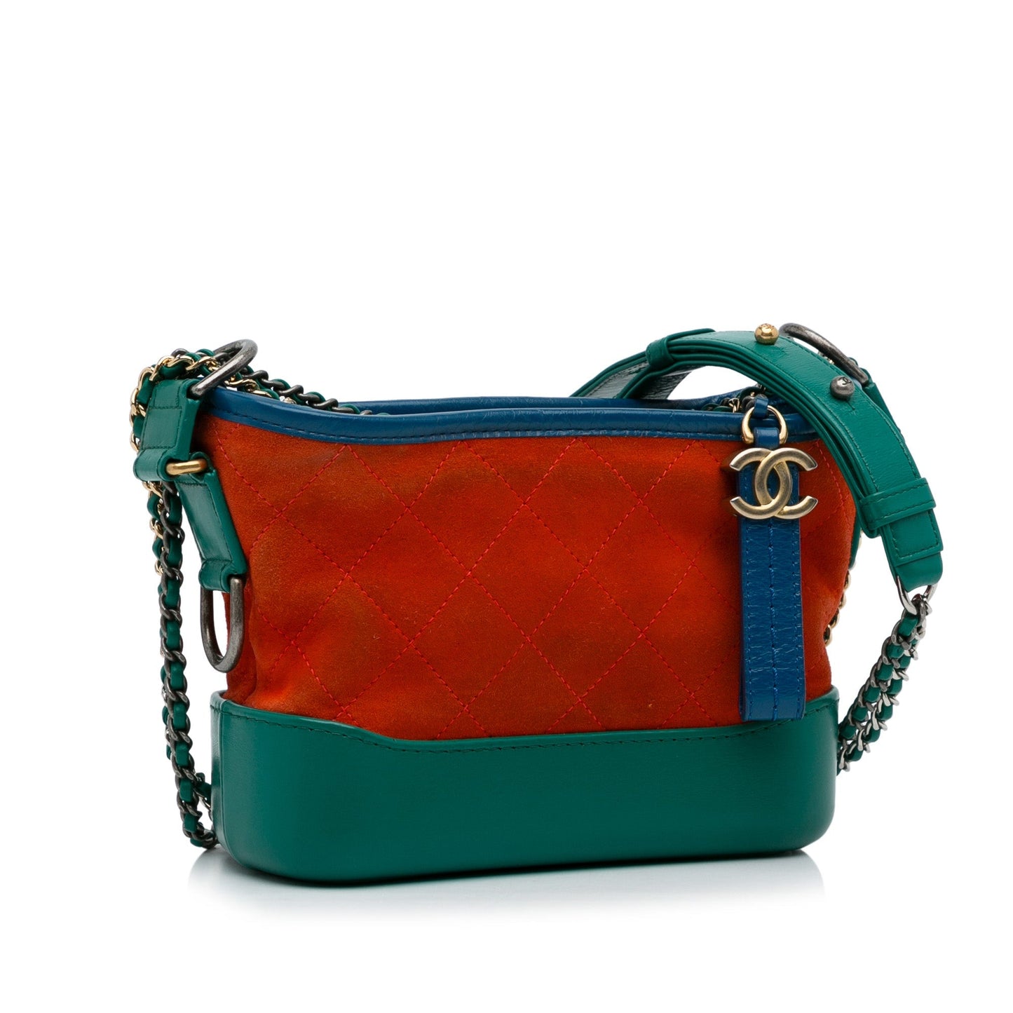Red Chanel Small Suede Gabrielle Crossbody