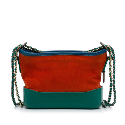 Red Chanel Small Suede Gabrielle Crossbody