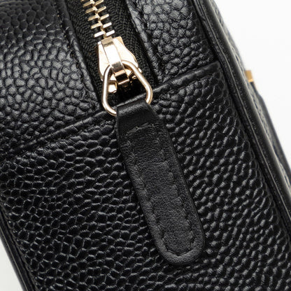 Chanel CC Caviar Filigree Vanity Bag  Leather Shoulder Bag in Excellent condition