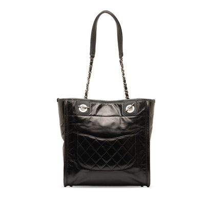 Chanel Leather Deauville Tote Bag Leather Tote Bag in Good condition