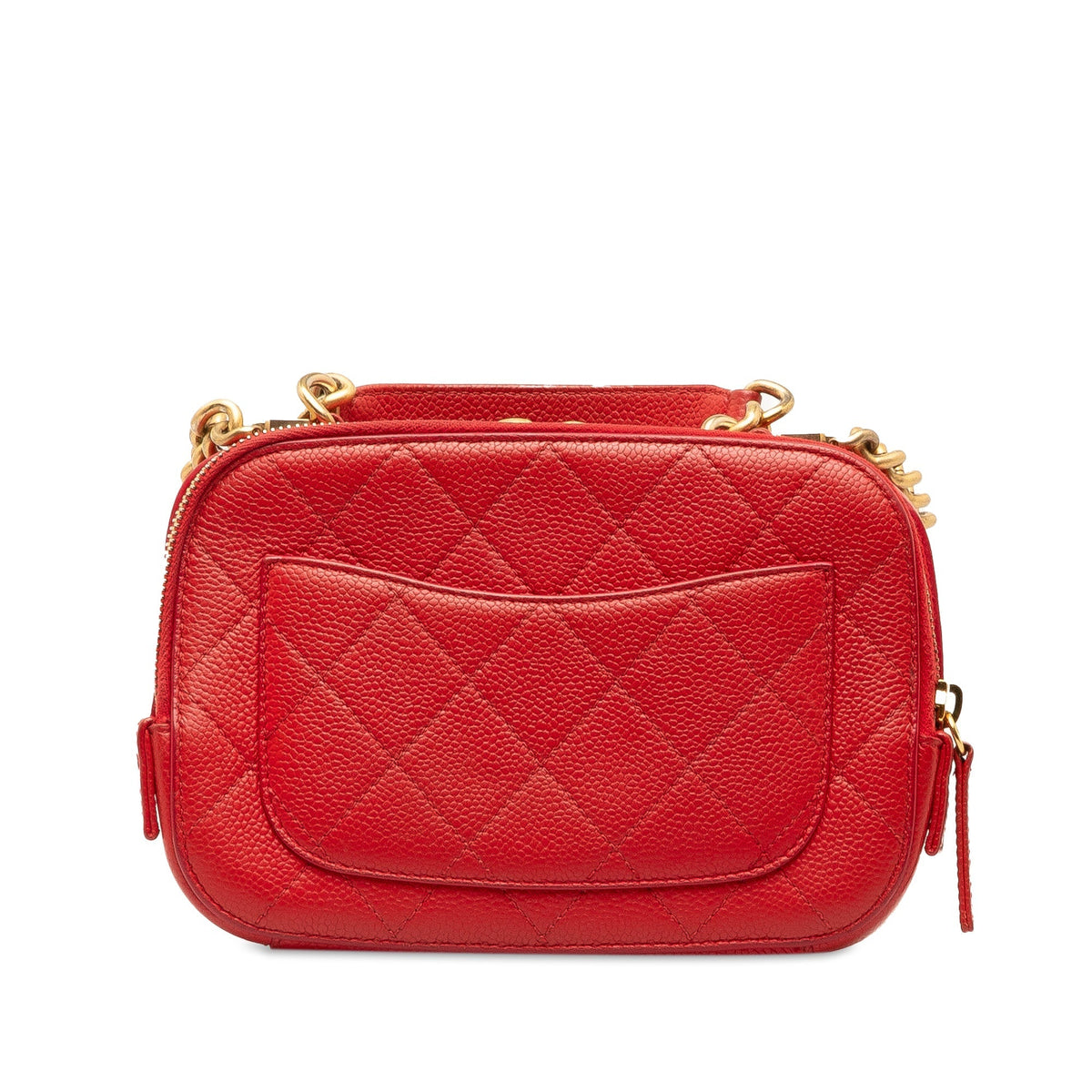 CHANEL Small Quilted Caviar Top Handle Camera Bag