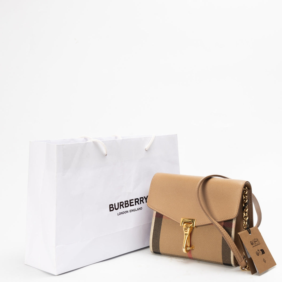 Burberry Brown House Check Macken Crossbody Bag