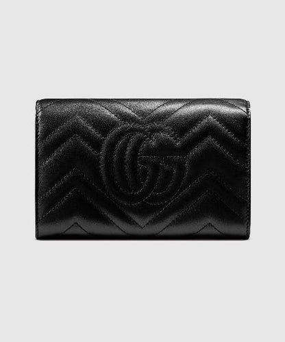 Gucci GG Marmont Chevron Continental Wallet Black