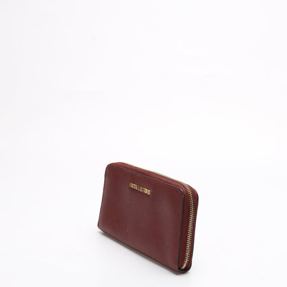 Michael Kors Maroon Fulton Zippy Wallet