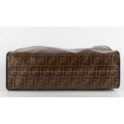 Fendi Zucca Coated Canvas and Leather Runaway Shopper Tote