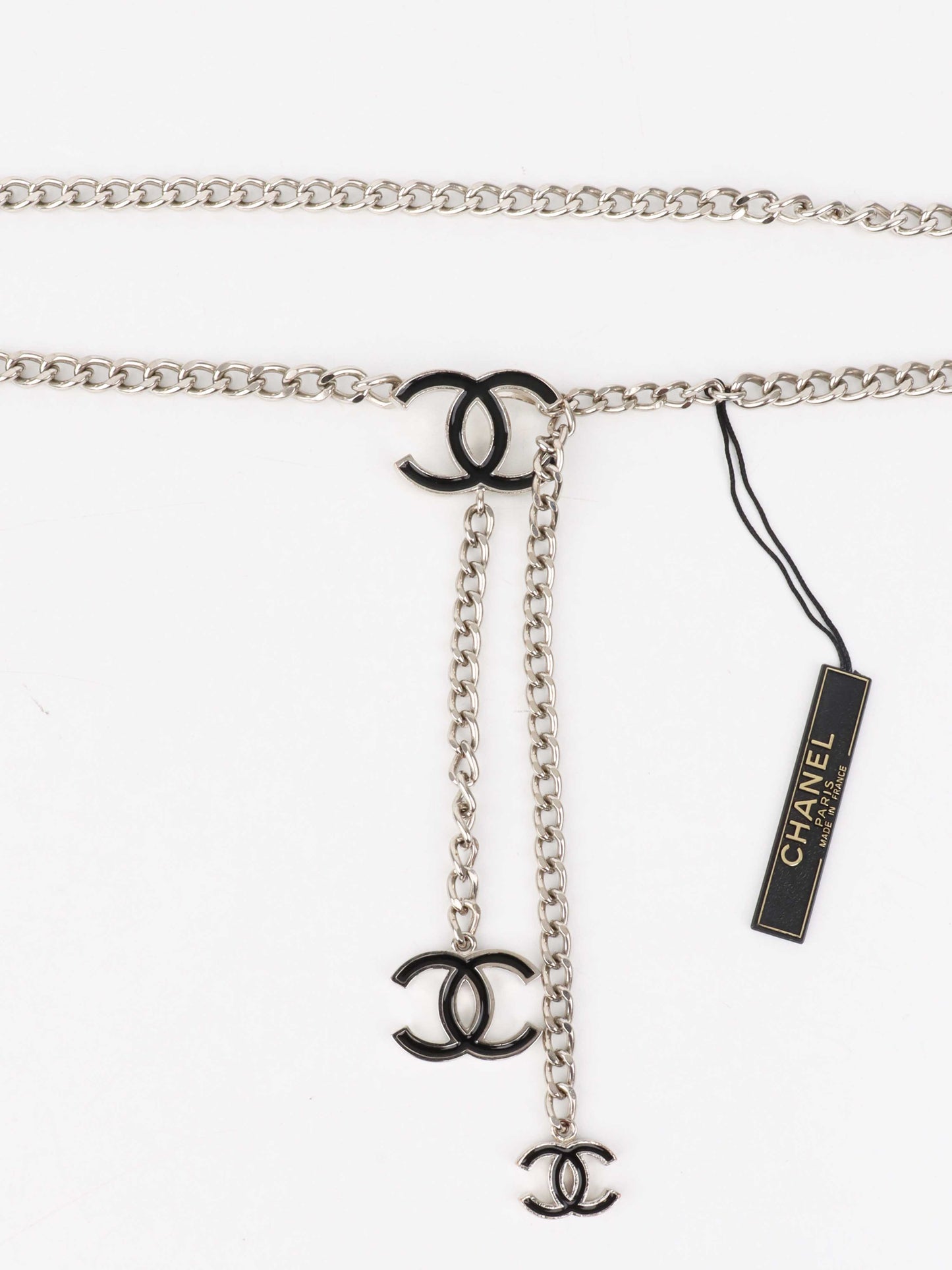 Chanel Silver Chain Belt.