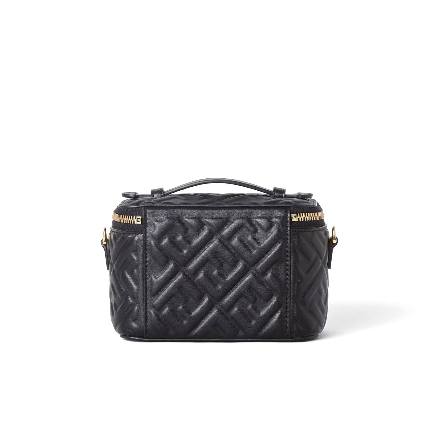 Fendi Vanity Black Nappa Leather Mini-Bag With Ff Motif