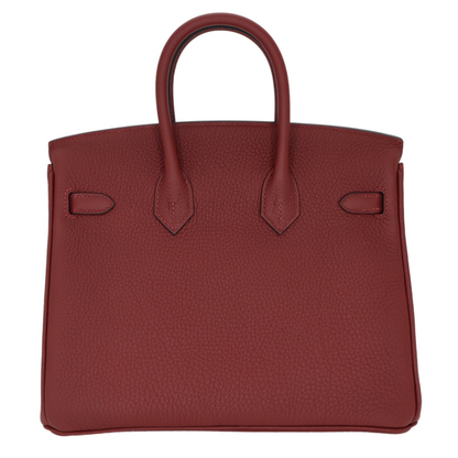 Hermès 25cm Birkin Rouge H Togo Leather Palladium Hardware