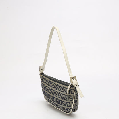 Fendi Zucchino Logo Mini Baguette