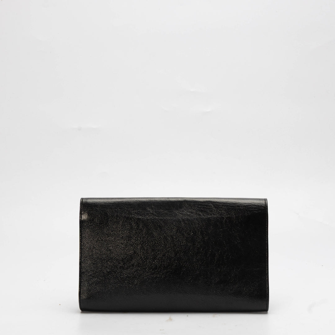 Yves Saint Laurent Black Belle De Jour Flap Clutch