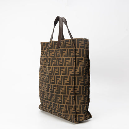 Fendi Zucca Canvas Vertical Shopper Tote