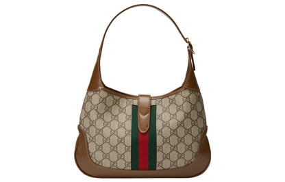 (WMNS) GUCCI Jackie 1961 SeriesSingle Shoulder Bag Small Red/ Green Stripes Tape 636706-HUHHG-8565