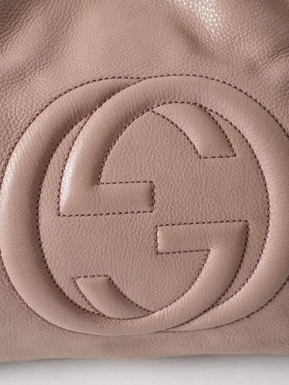 Gucci Old Rose Leather Soho Tote Bag