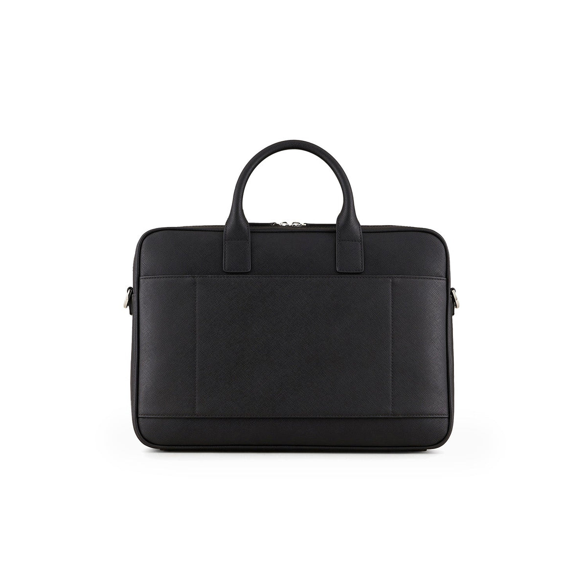 Asv Regenerated Saffiano Leather Business Bag With Eagle Plate