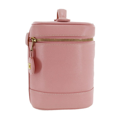 CHANEL CC  Handbag Vanity Pink Caviar Skin Leather Vintage France #CS540