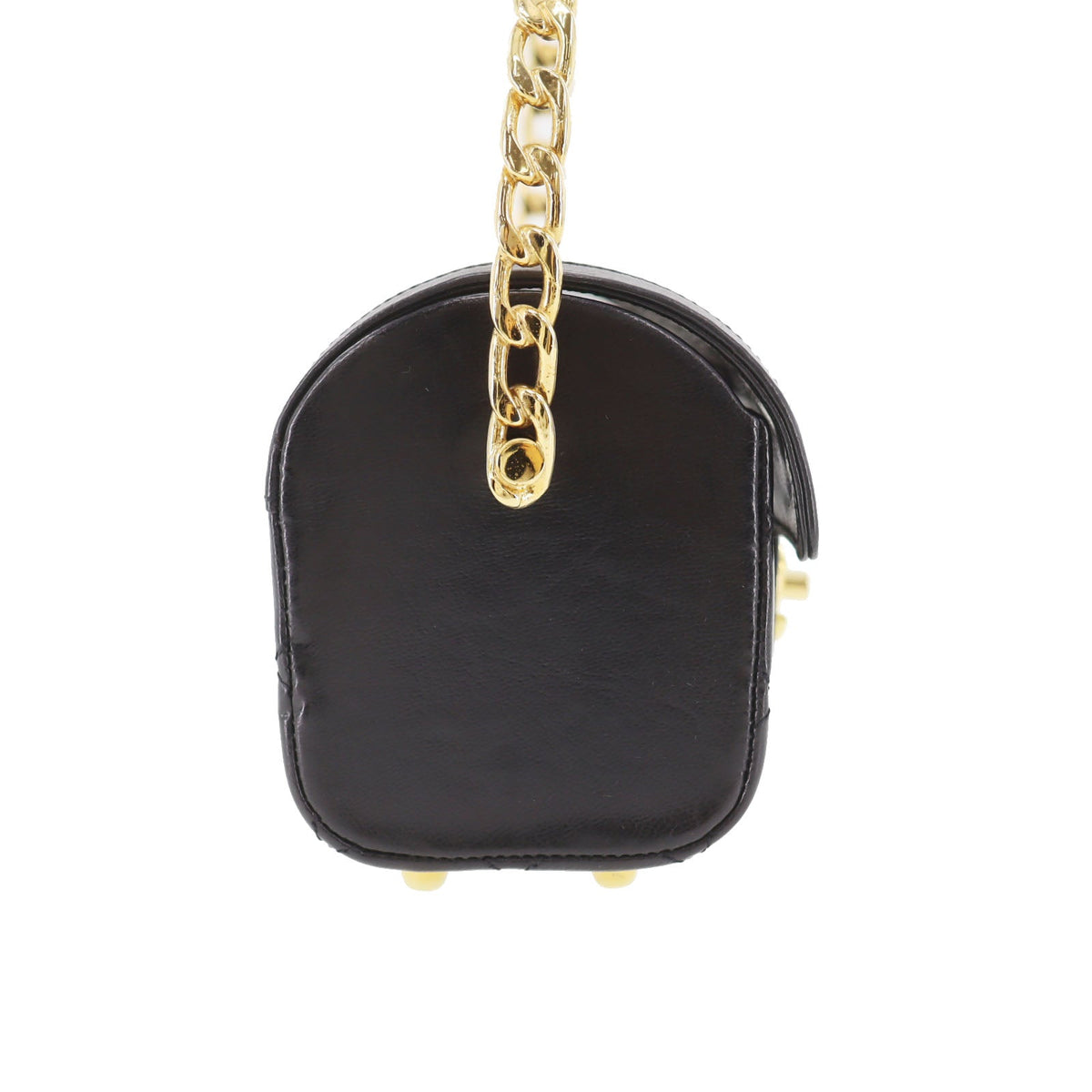 CHANEL  Flap Mini Handbag Black Lambskin Leather #CY875