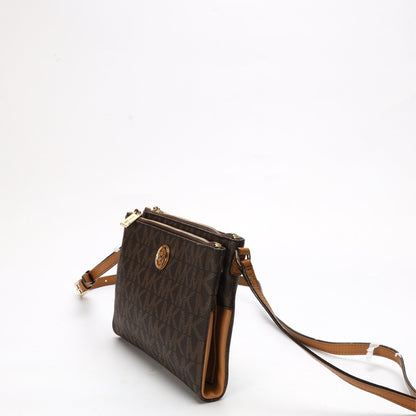 Michael Kors Brown Monogram Crossbody Bag