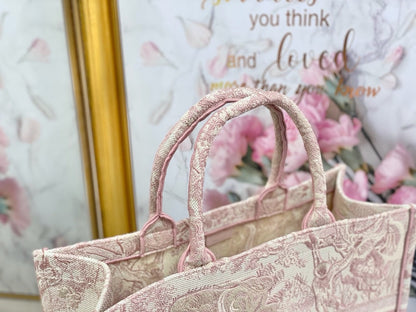 DR036 Large Book Tote Bag / HIGHEST QUALITY VERSION / S:14.4x11x6.9inch  L:16.3x13.8x7.1inch