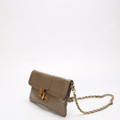 Tory Burch Beige Leather Crossbody Bag