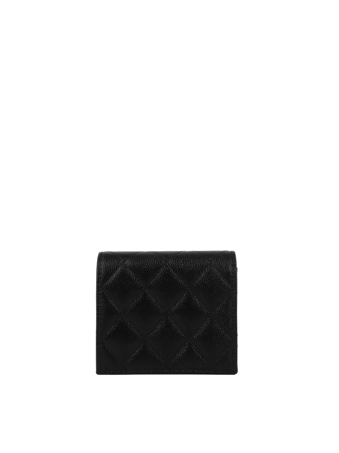 Chanel Black Caviar Small Flap Wallet.