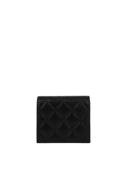 Chanel Black Caviar Small Flap Wallet.