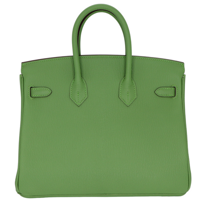 Hermès 25cm Birkin HSS Vert Criquet Chevre Leather Gold Hardware