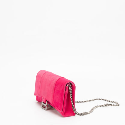 Balenciaga Velvet Hourglass Wallet On Chain