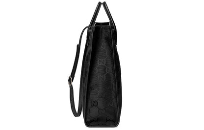 GUCCI Off The Grid OTG Environmental Friendly Series Logo Leather Logo Nylon Large Capacity handbag Black 630355-H9HAN-1000