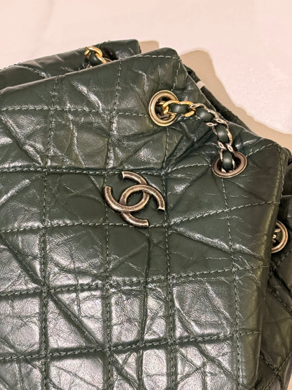 CHANEL GABRIELLE BACKPACK DARK GREEN PM