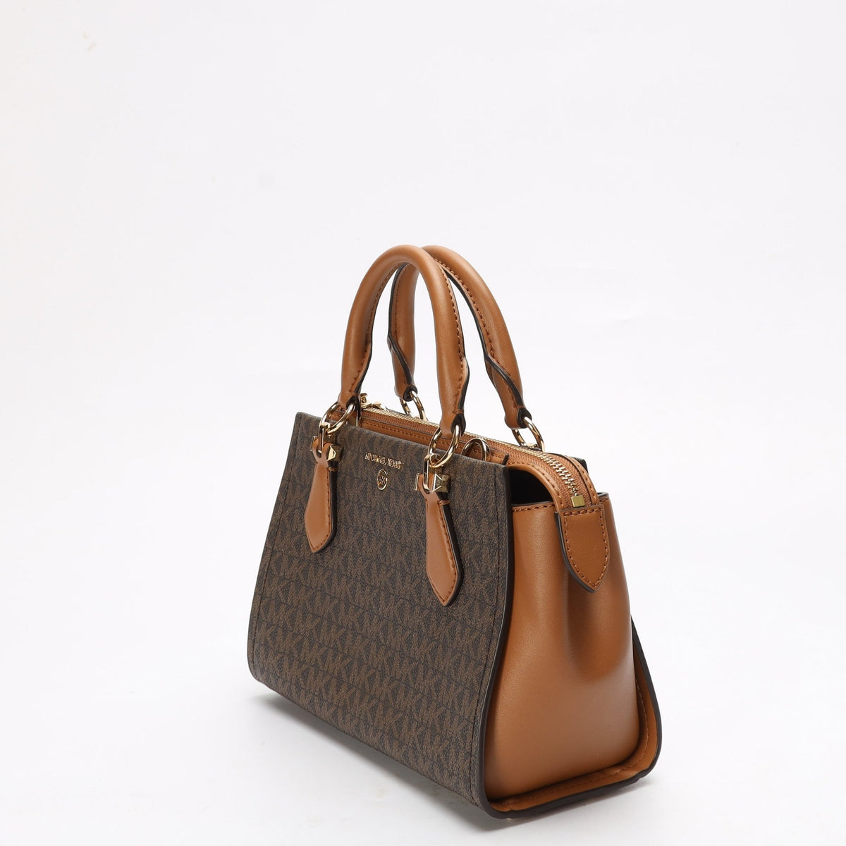 Michael Kors Marilyn Brown Logo Convertible Satchel