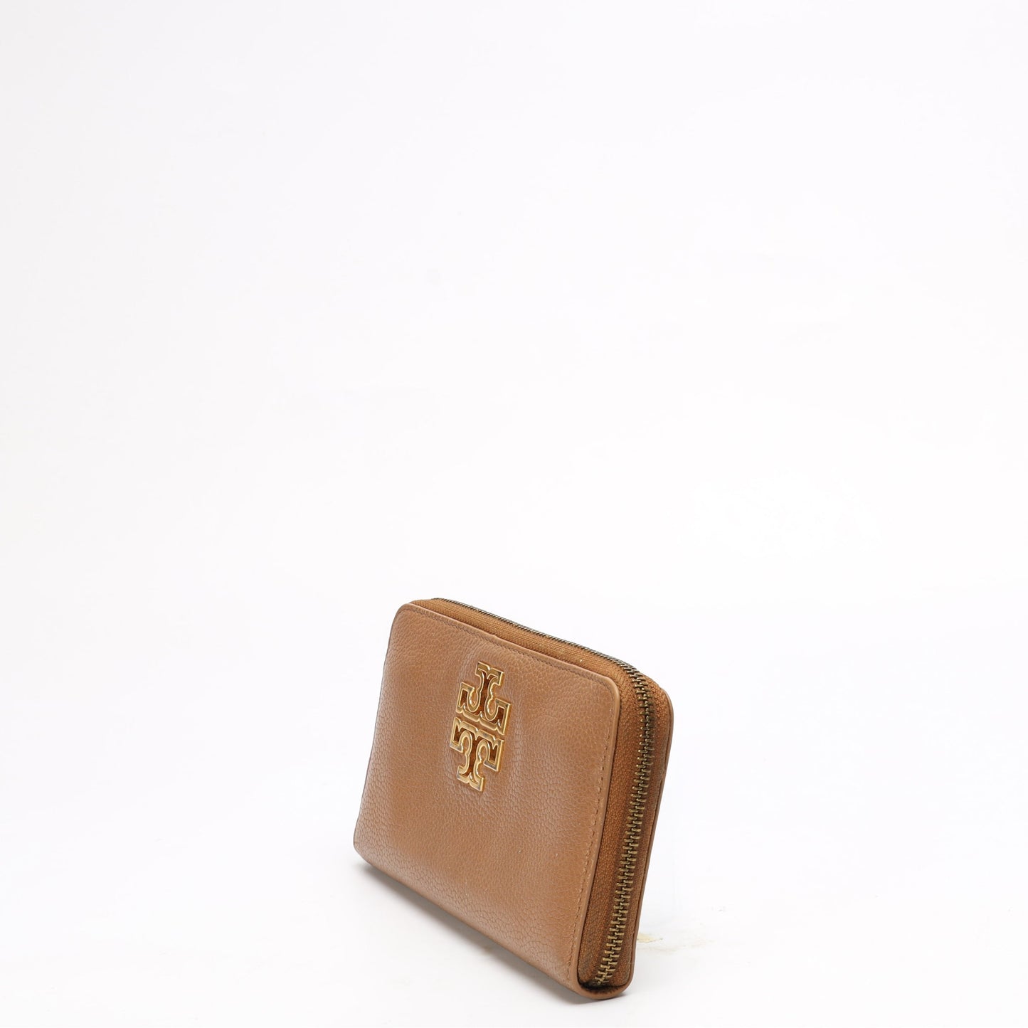 Tory Burch Britten Brown Zip Wallet
