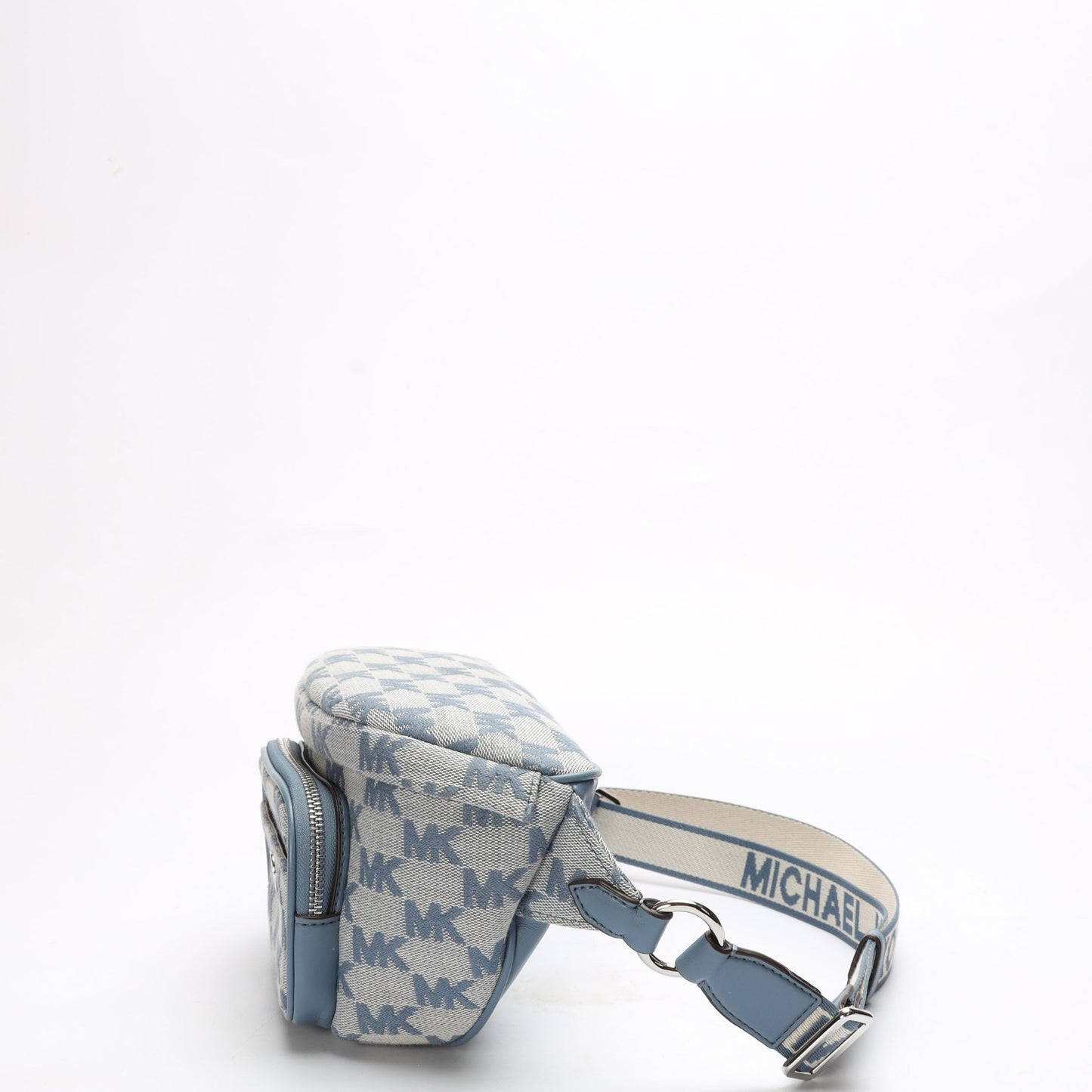 Michael Kors Blue Erin XS Logo Jacquard Belt Bag