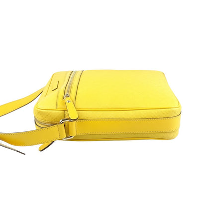 Gucci Yellow Diamante Zipped Messenger Bag