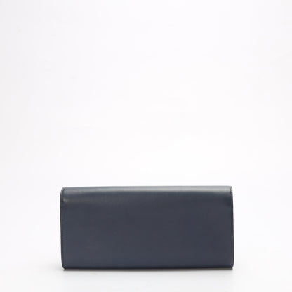 Gucci Navy Satin GG Broadway Crystals Clutch