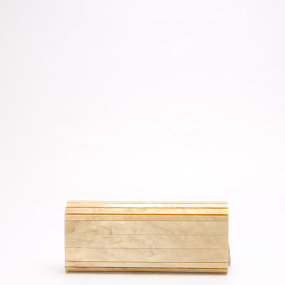 Jimmy Choo Gold Mother of Pearl Clutch Bag