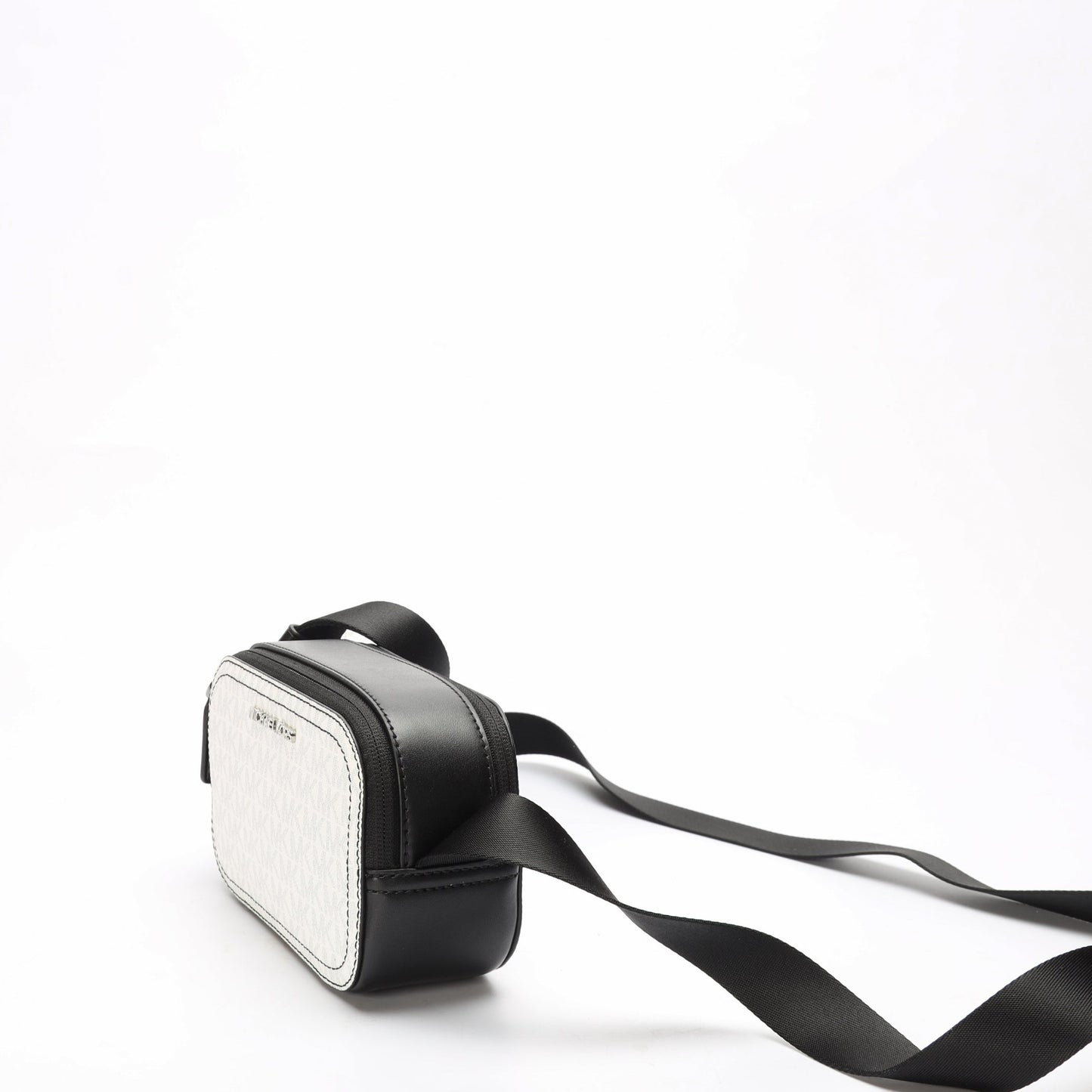 Michael Kors B&W Logo Camera Crossbody Bag