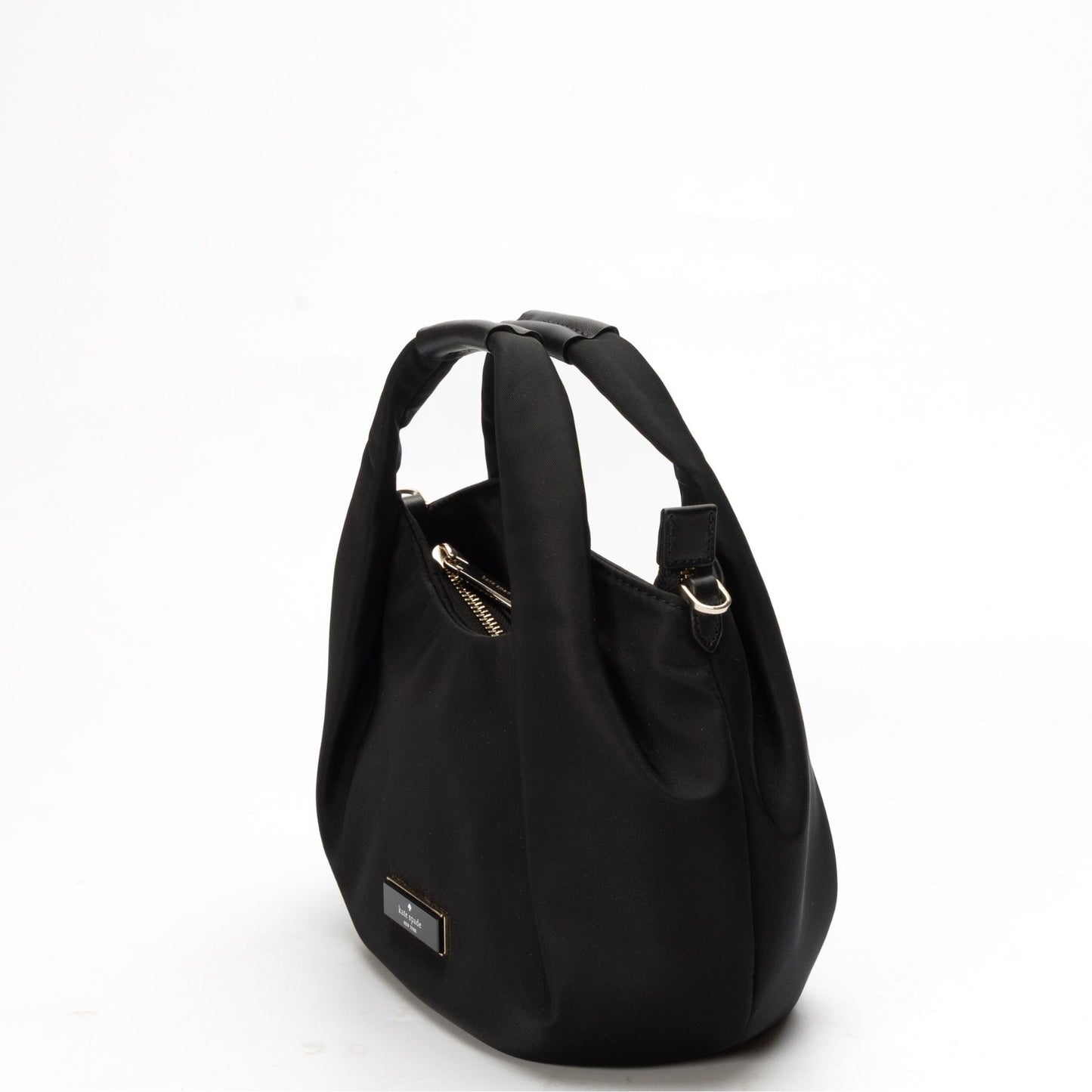 Kate Spade Carter Nylon Pleated Black Crossbody Bag