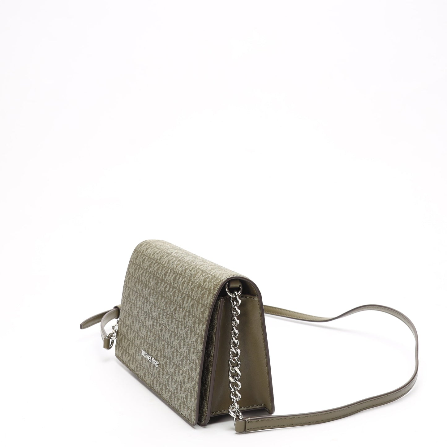 Michael Kors Olive Jet Set Signature Logo Crossbody Bag