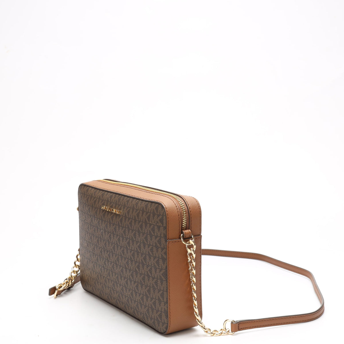 Michael Kors Brown Jet Set Logo Crossbody Bag