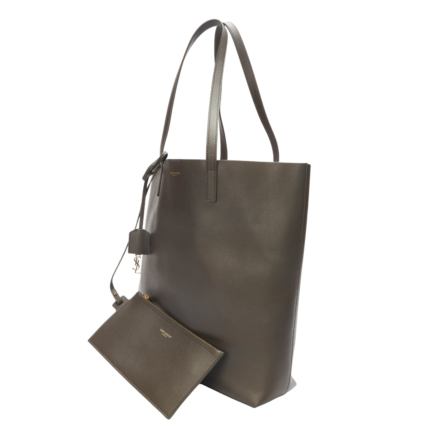 Yves Saint Laurent Olive Shopping Tote Bag